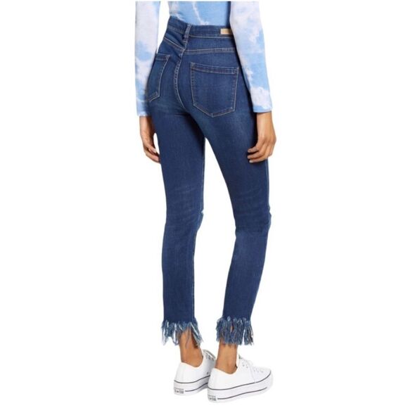 BlankNYC The Bond Mid Rise Fringe Hem Skinny Jean, Style #01CG1518, Size 25 - Picture 1 of 16